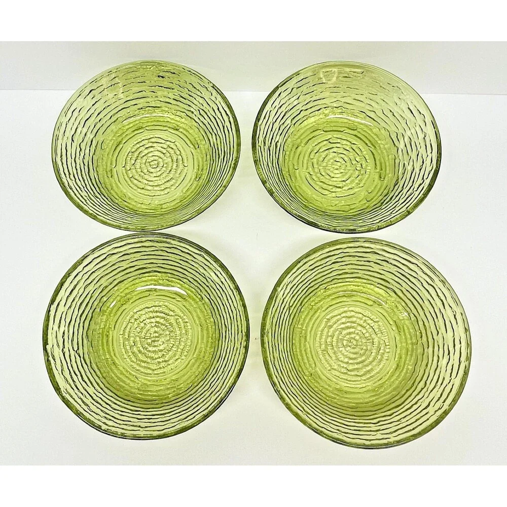 Vintage Anchor Hocking Soreno Avocado Set of 4-6